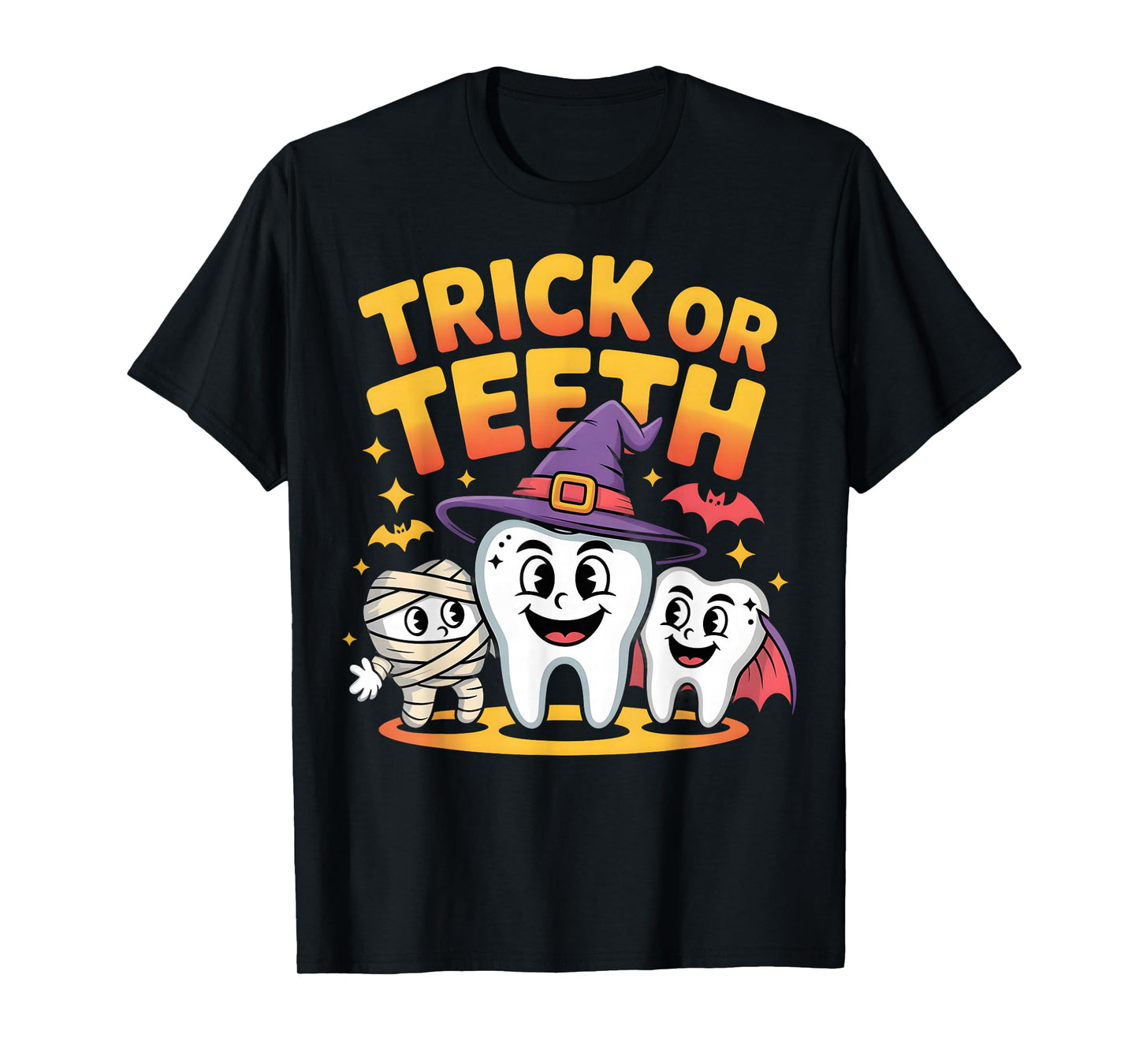Trick or Teeth Funny Dental Halloween Costume T-Shirt