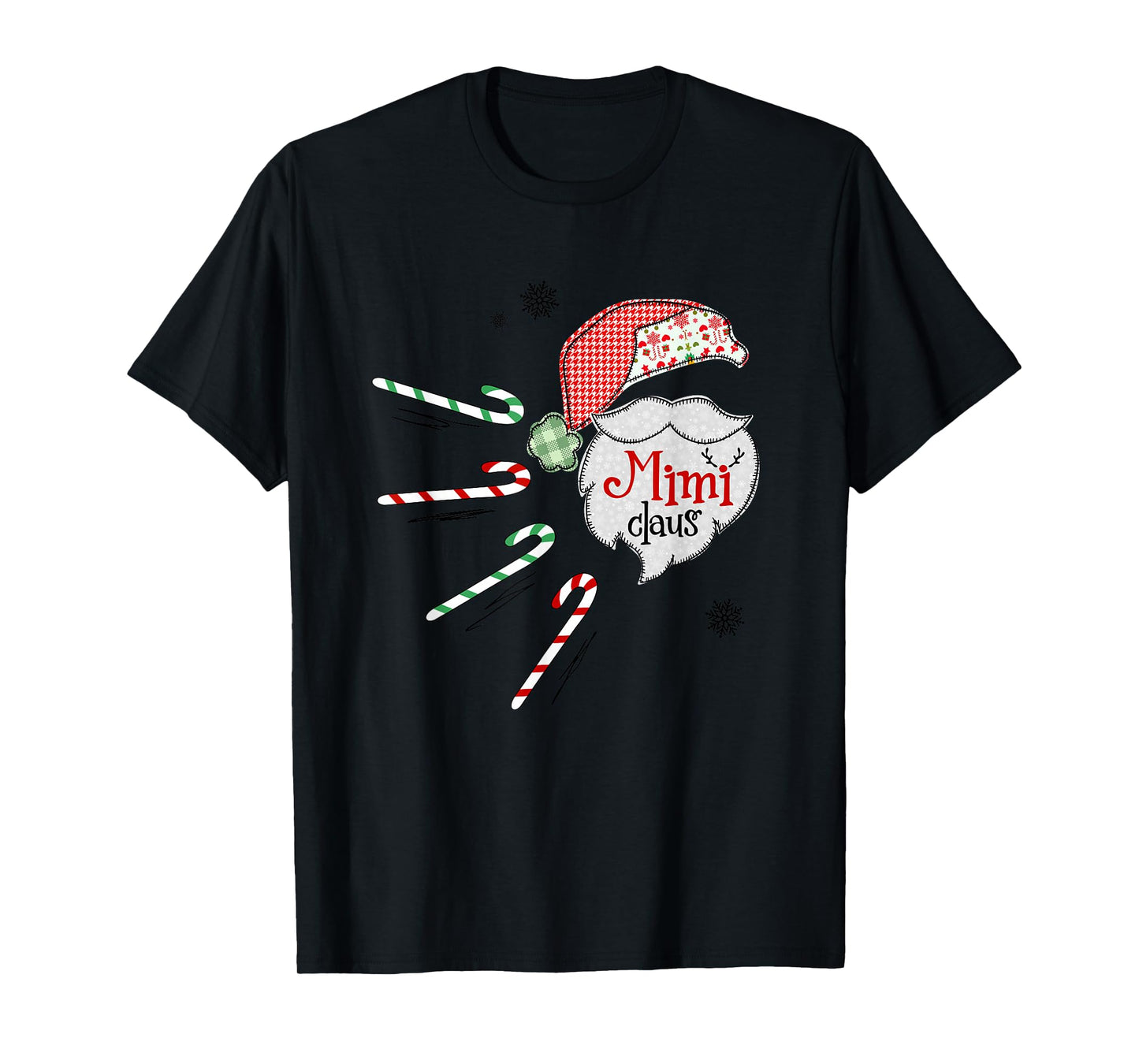 Mimi Santa Hat Christmas Matching Family Xmas T-Shirt