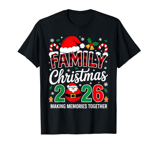Family Christmas 2026 Matching Squad Santa Elf Funny Xmas T-Shirt