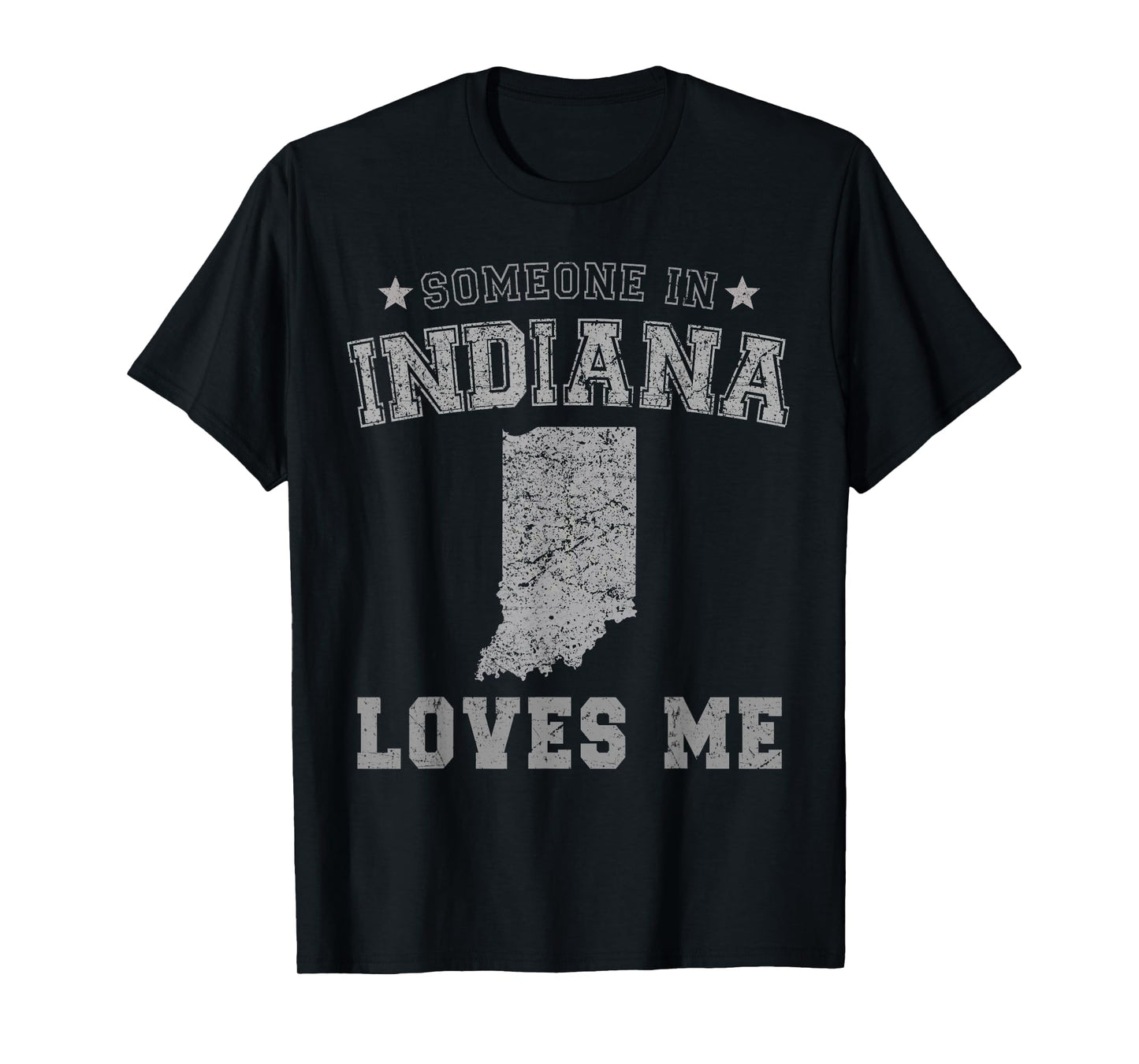 Someone In Indiana Loves Me Heart Vintage State T-Shirt