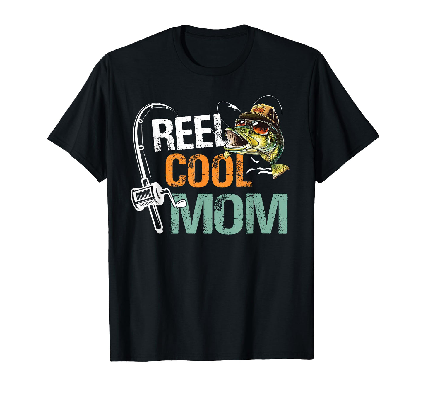Reel Cool Mom Fishing Mom Birthday Vintage T-Shirt