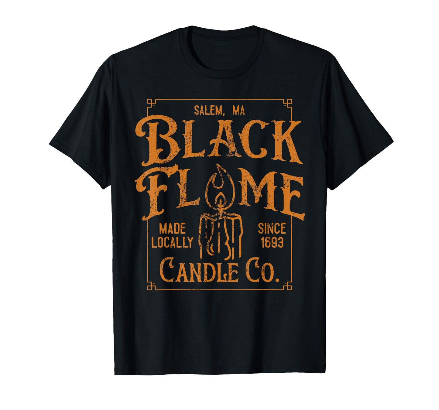 Salem est 1963 Black Flame Retro Halloween T-Shirt