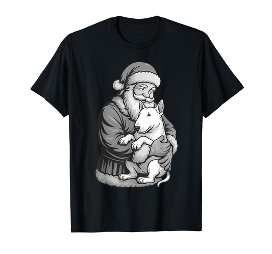 English Bull Terrier Santa Claus Christmas Dog Lover T-Shirt