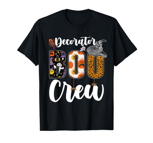 Decorator Boo Crew Halloween Match Designer T-Shirt