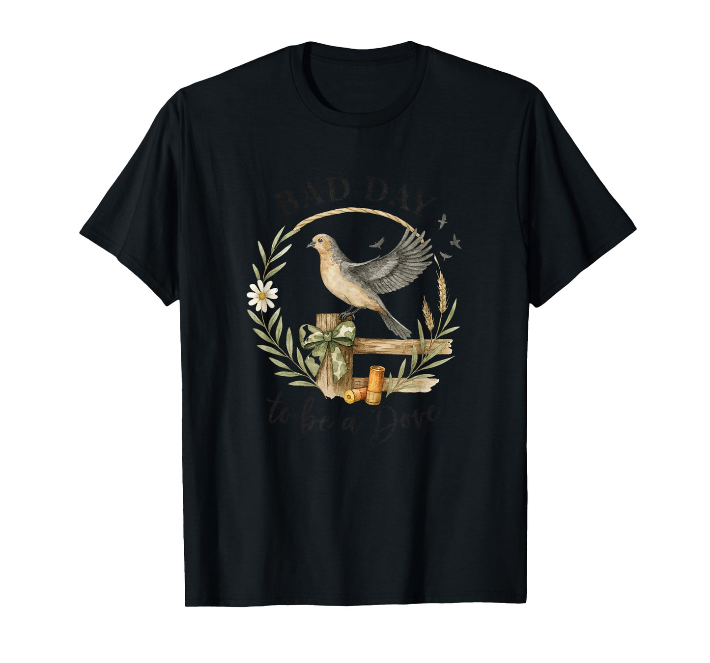 Bad Day to Be a Dove Hunting Watercolor Graphic T-Shirt