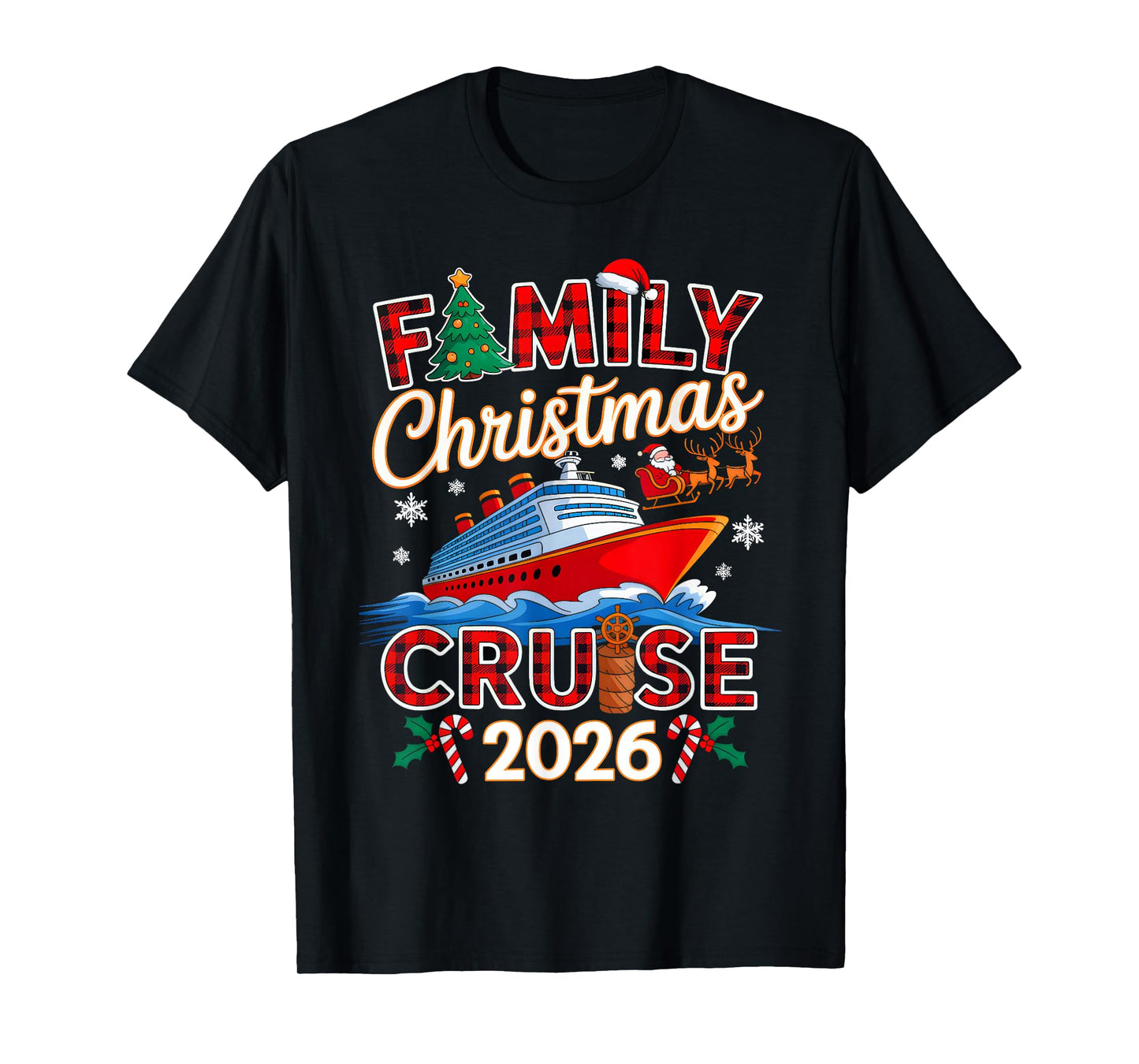 Family Christmas Cruise 2026 Matching Family Cruise Holiday T-Shirt