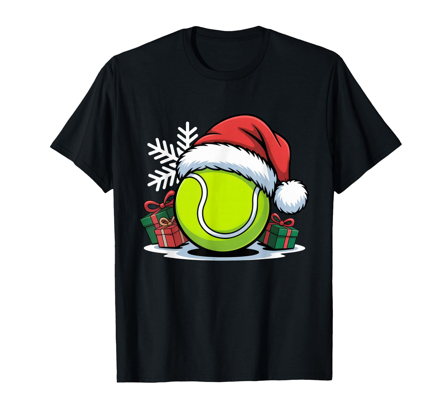 Festive Tennis Ball for Sporty Christmas Enthusiasts T-Shirt