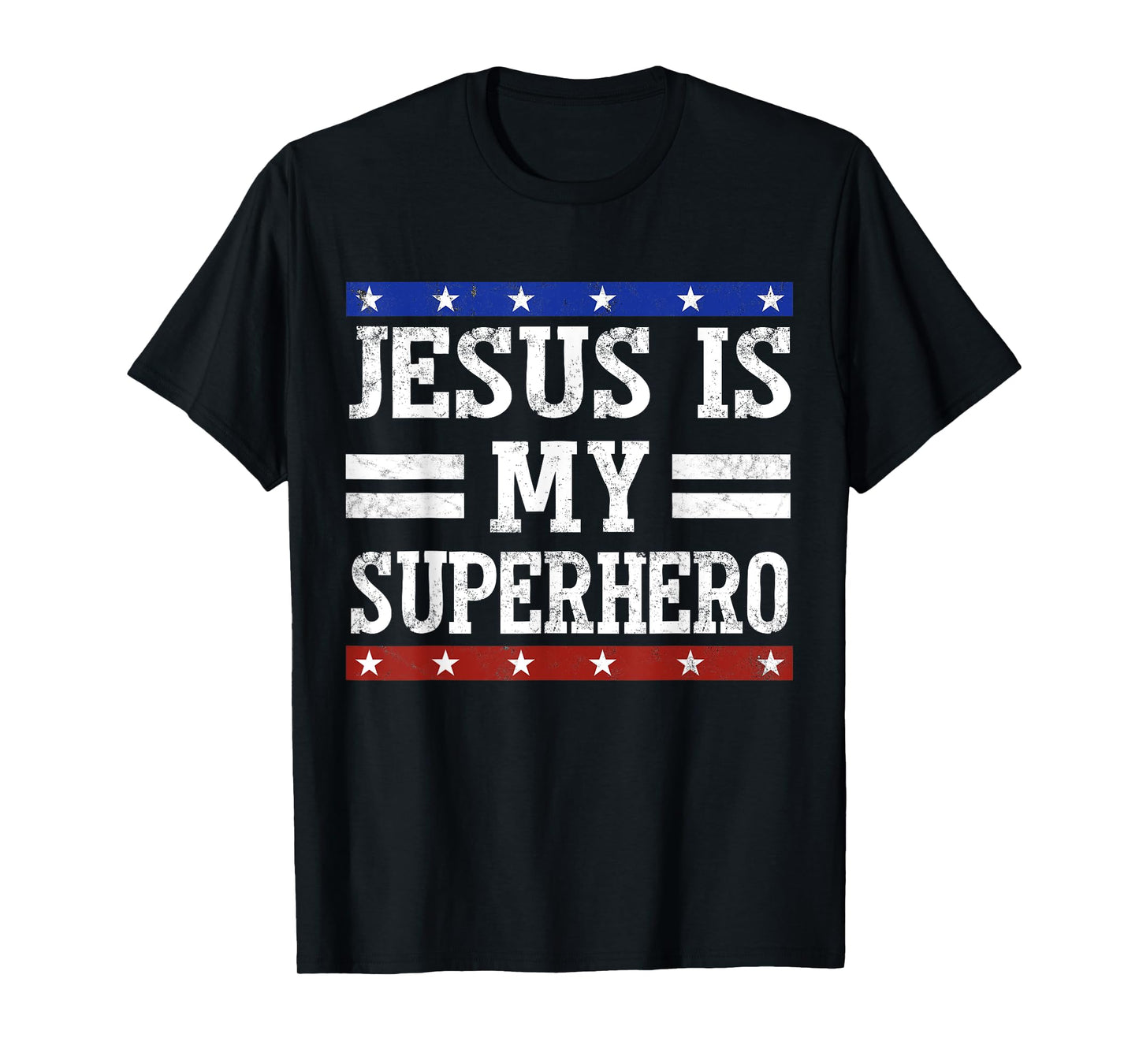 Vintage Jesus is My Superhero Fun Christian Religious T-Shirt