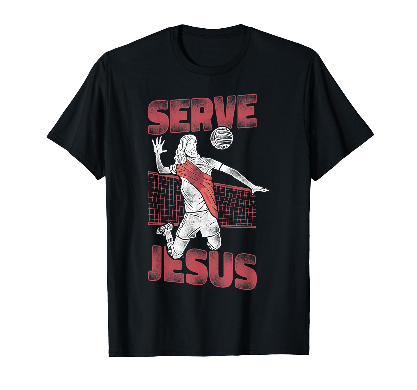Volleyball Player Team Jesus Vintage Serve Jesus T-Shirt