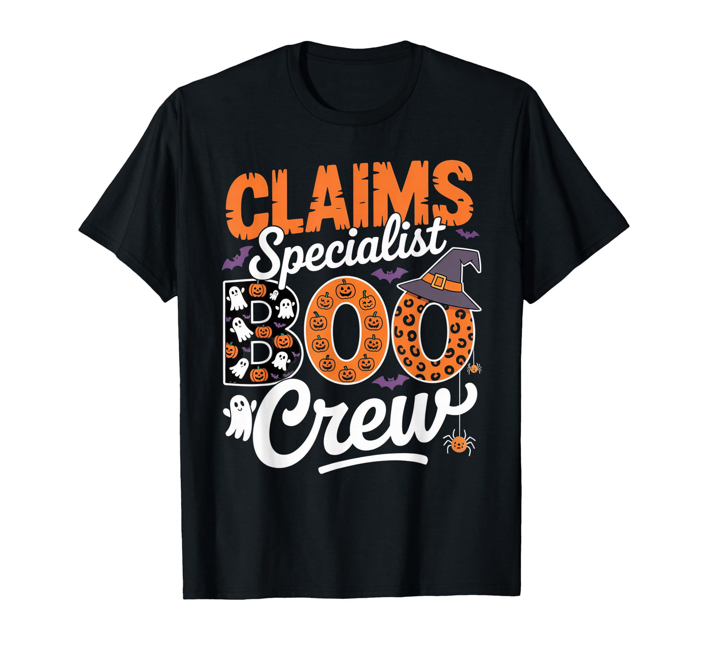 Claims Specialist Boo Crew Halloween Matching Spooky Outfit T-Shirt