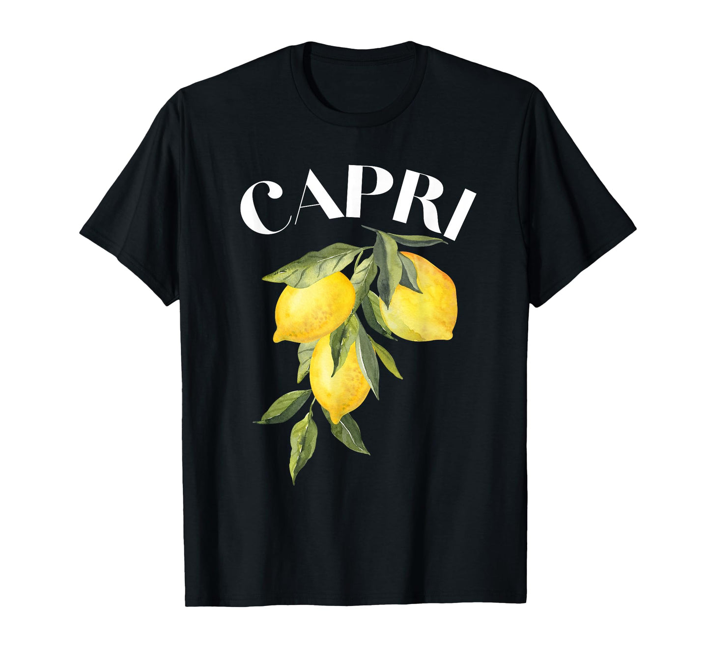 Capri Lemon Art Italian Fruit Lover Italy Island Vintage T-Shirt