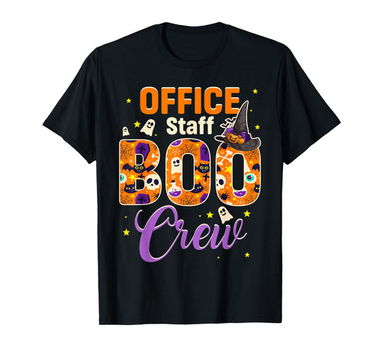 Office Staff Boo Crew Funny Halloween Matching Costume T-Shirt