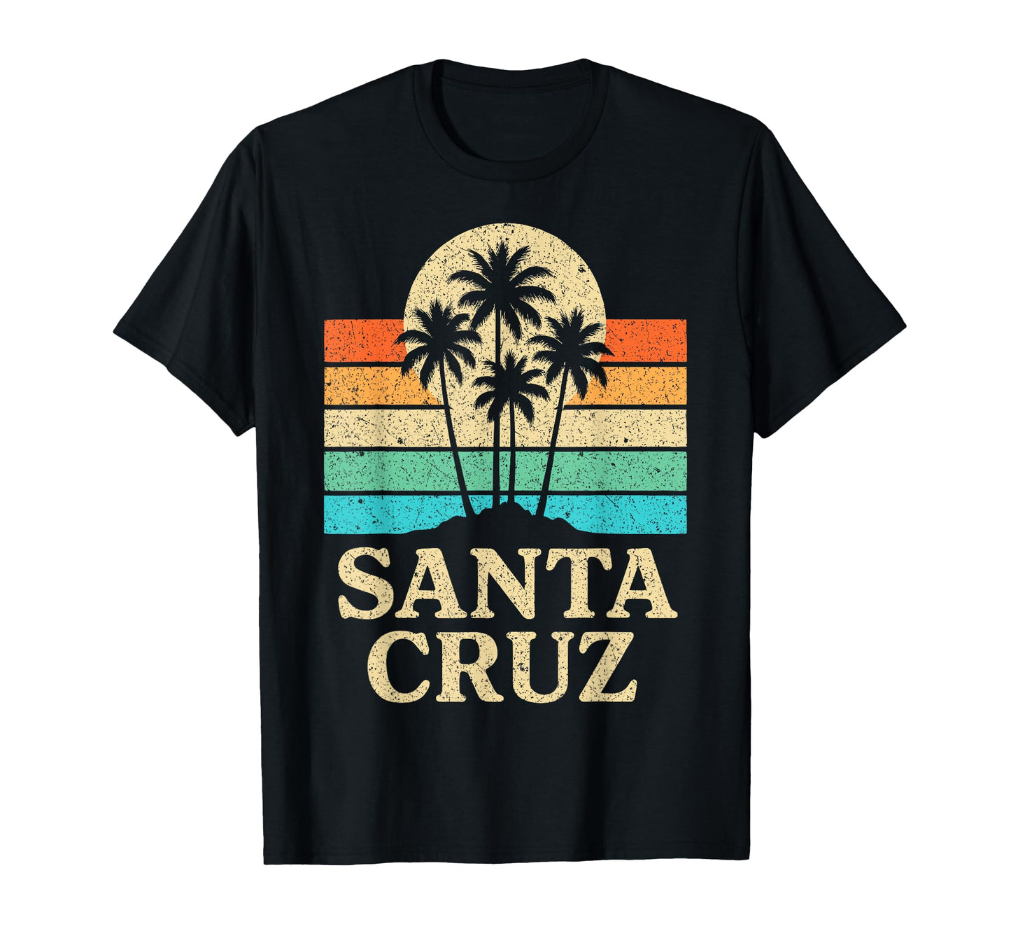 Santa Cruz CA California Retro 70s 80s 90s Surfer T-Shirt