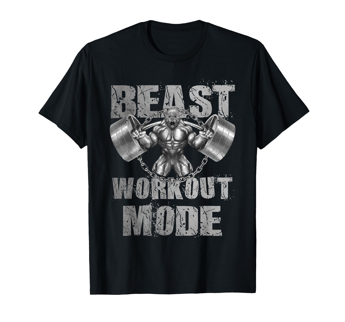 Gorilla Beast Workout Mode Lifting Weights Fitness Gym T-Shirt