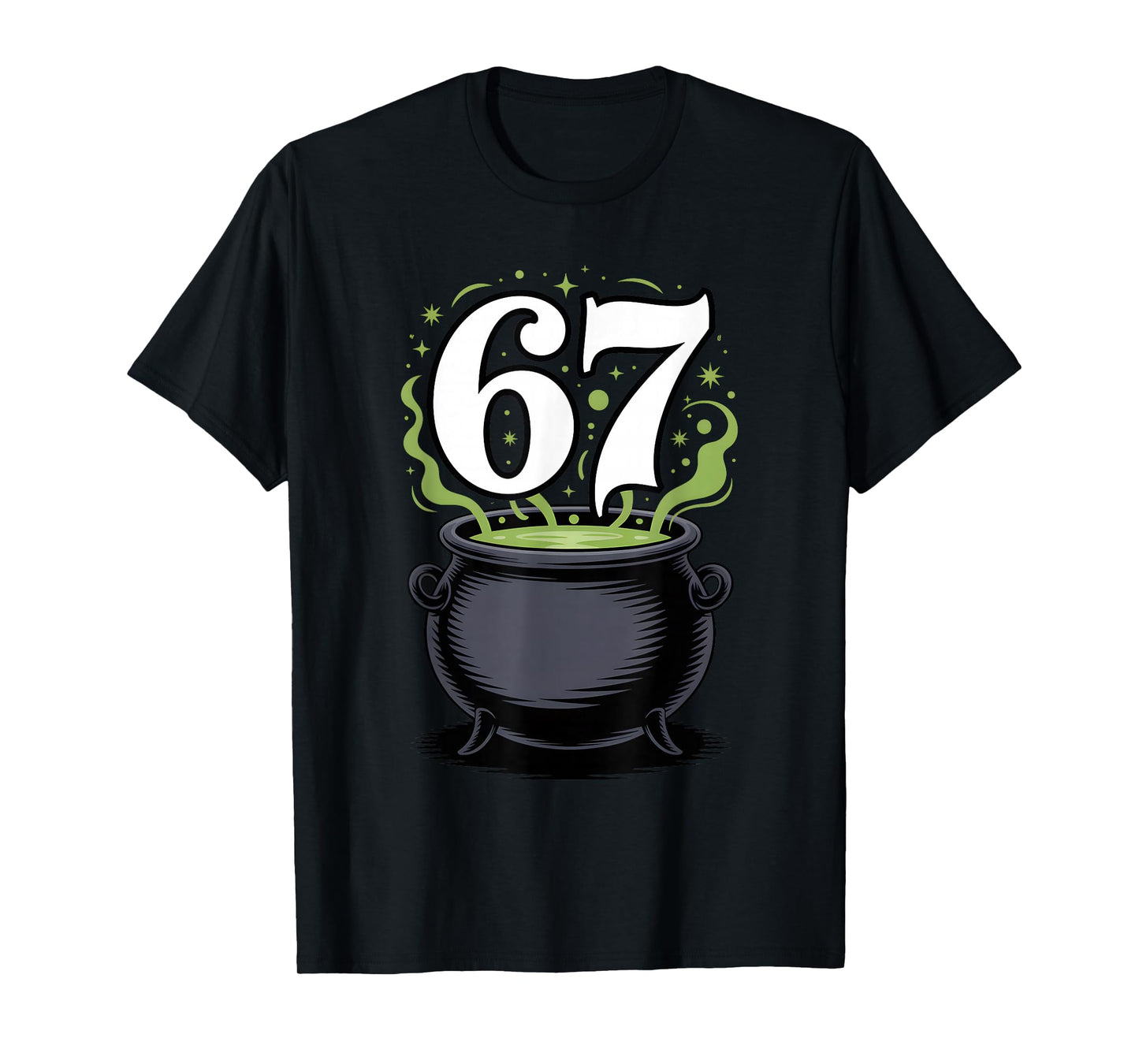 67 Meme Funny Halloween Six Seven Witch 6 7 T-Shirt