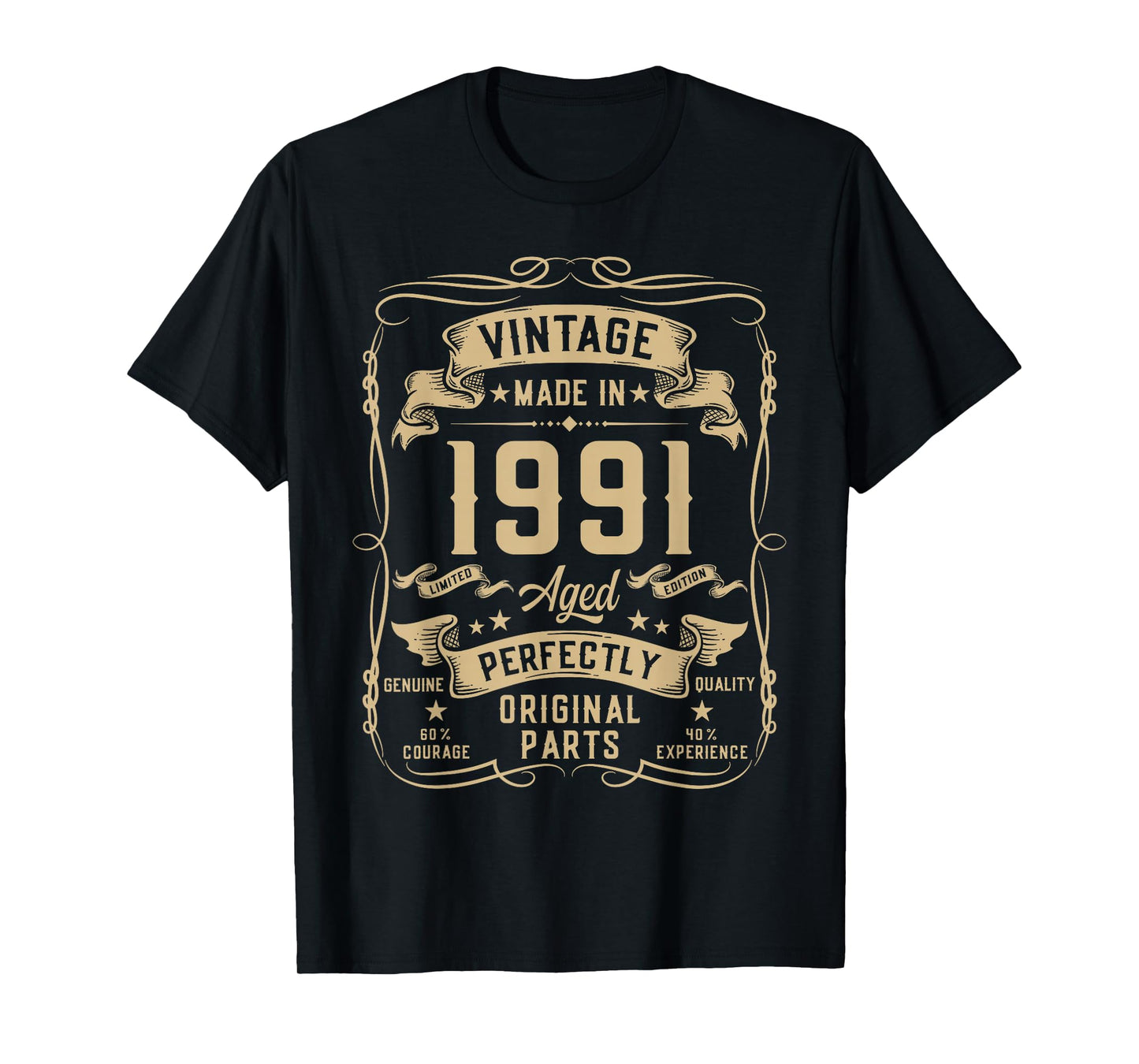 Vintage 1991 34yr 34th Birthday Gifts for Men 34 Years Old T-Shirt