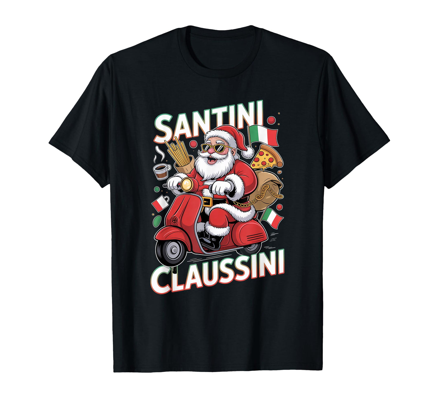 Italian Brainrot Christmas Santini Claussini Funny Santa T-Shirt