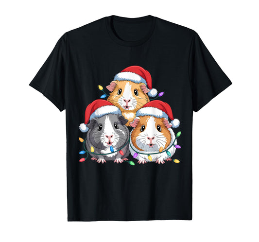 Guinea Pig Christmas Santa Hat T-Shirt