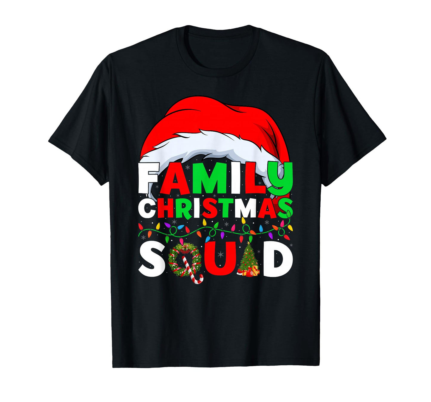 Santa Xmas Pajamas Matching Family Christmas Squad Holiday T-Shirt