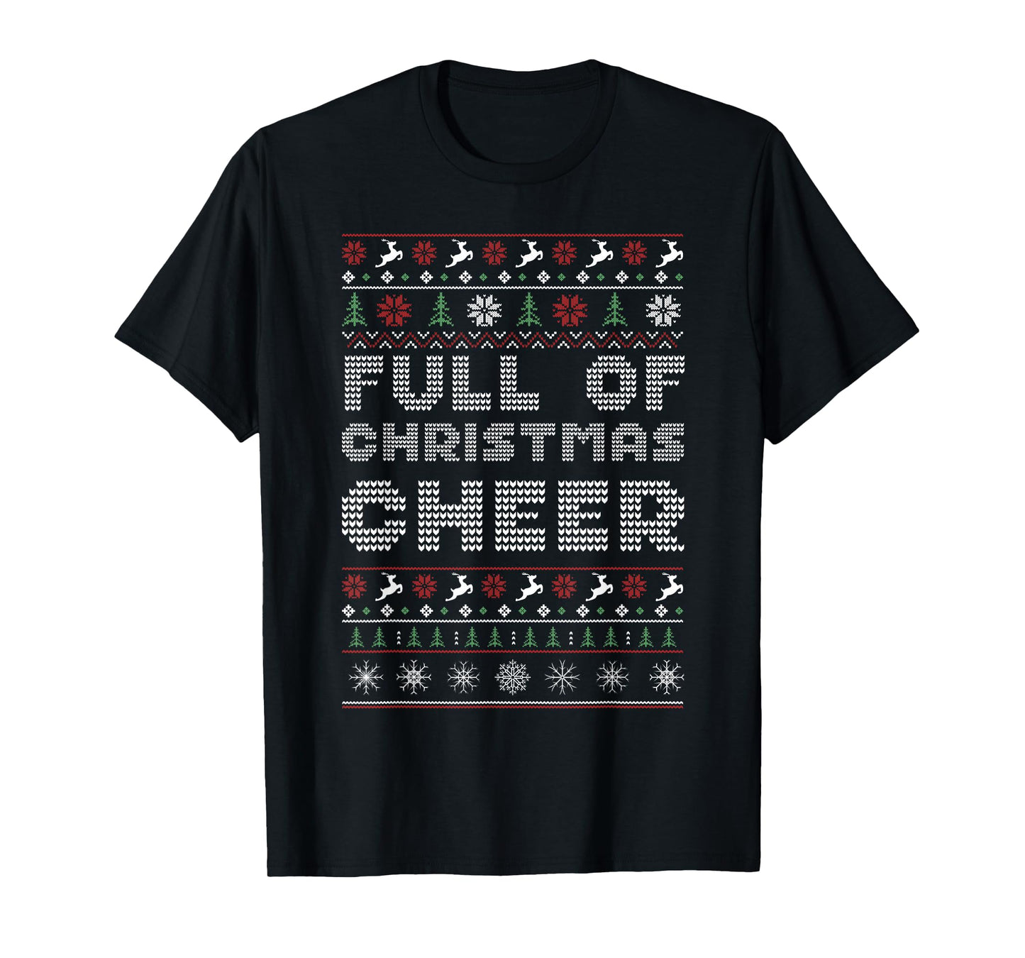Funny Full of Christmas Cheer Beer Ugly Matching Couples T-Shirt
