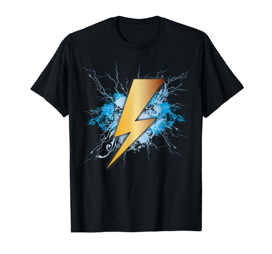 Lighting Bolt Blue Thunderbolt Electrical Storm T-Shirt