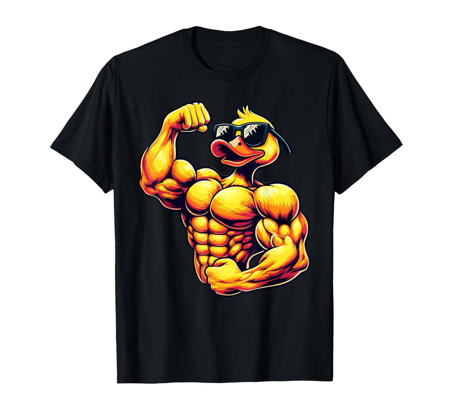 Muscular Rubber Duck Bodybuilder Duck T-Shirt