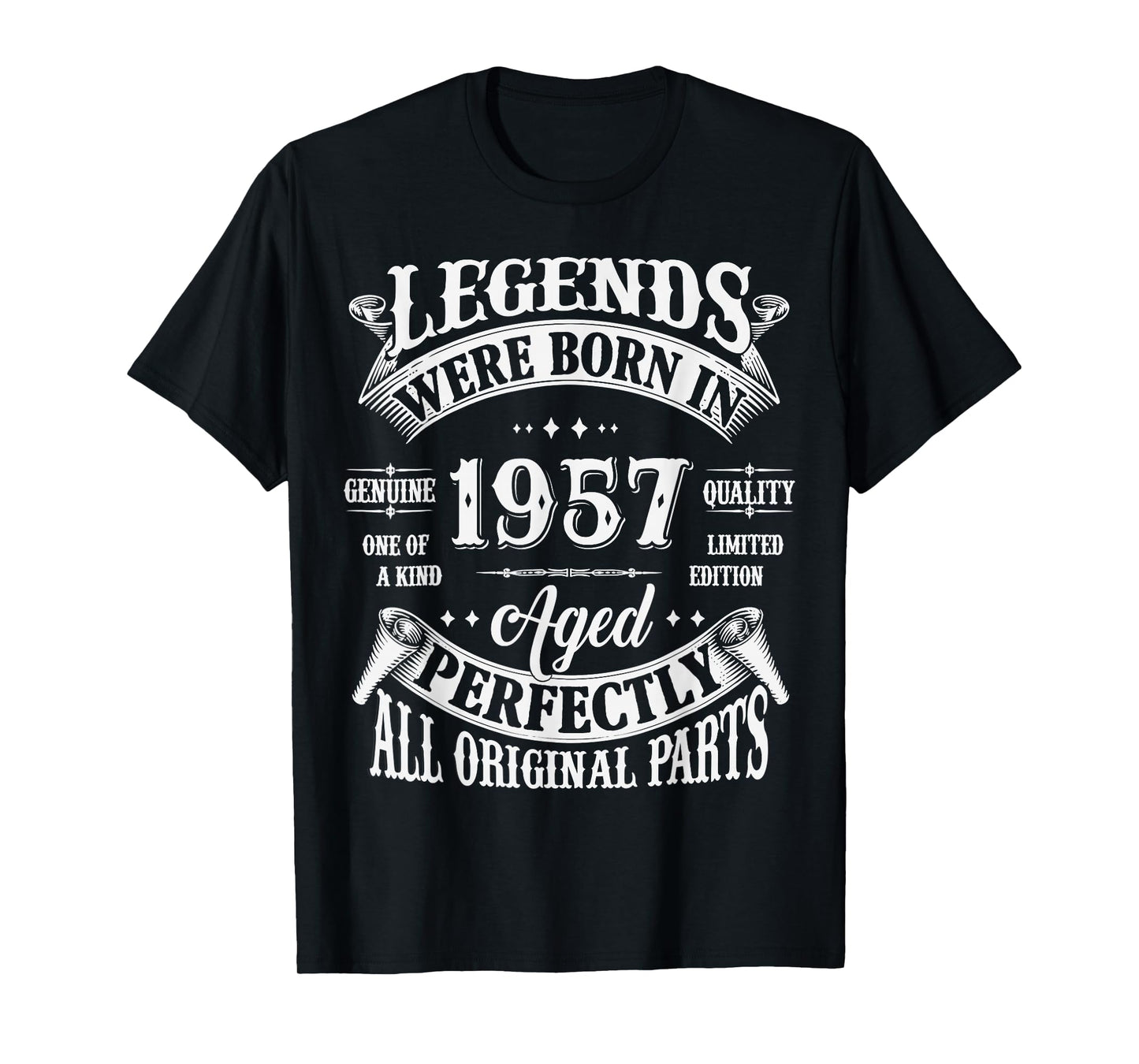 68th Birthday Tee 68 Years Old Vintage Legends Born In 1957 T-Shirt