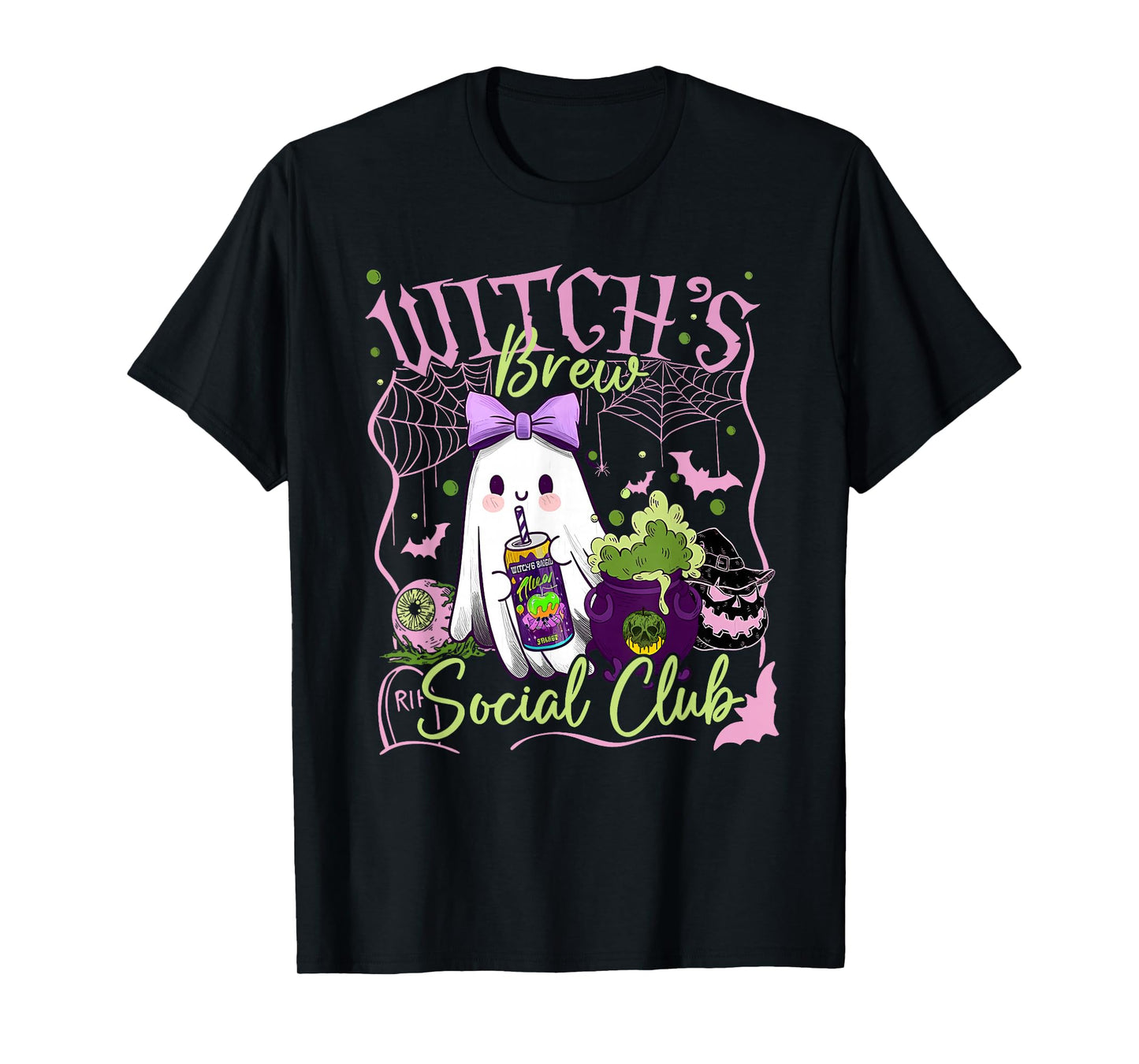 Witch Brew Social Club Witch Halloween Witchy T-Shirt