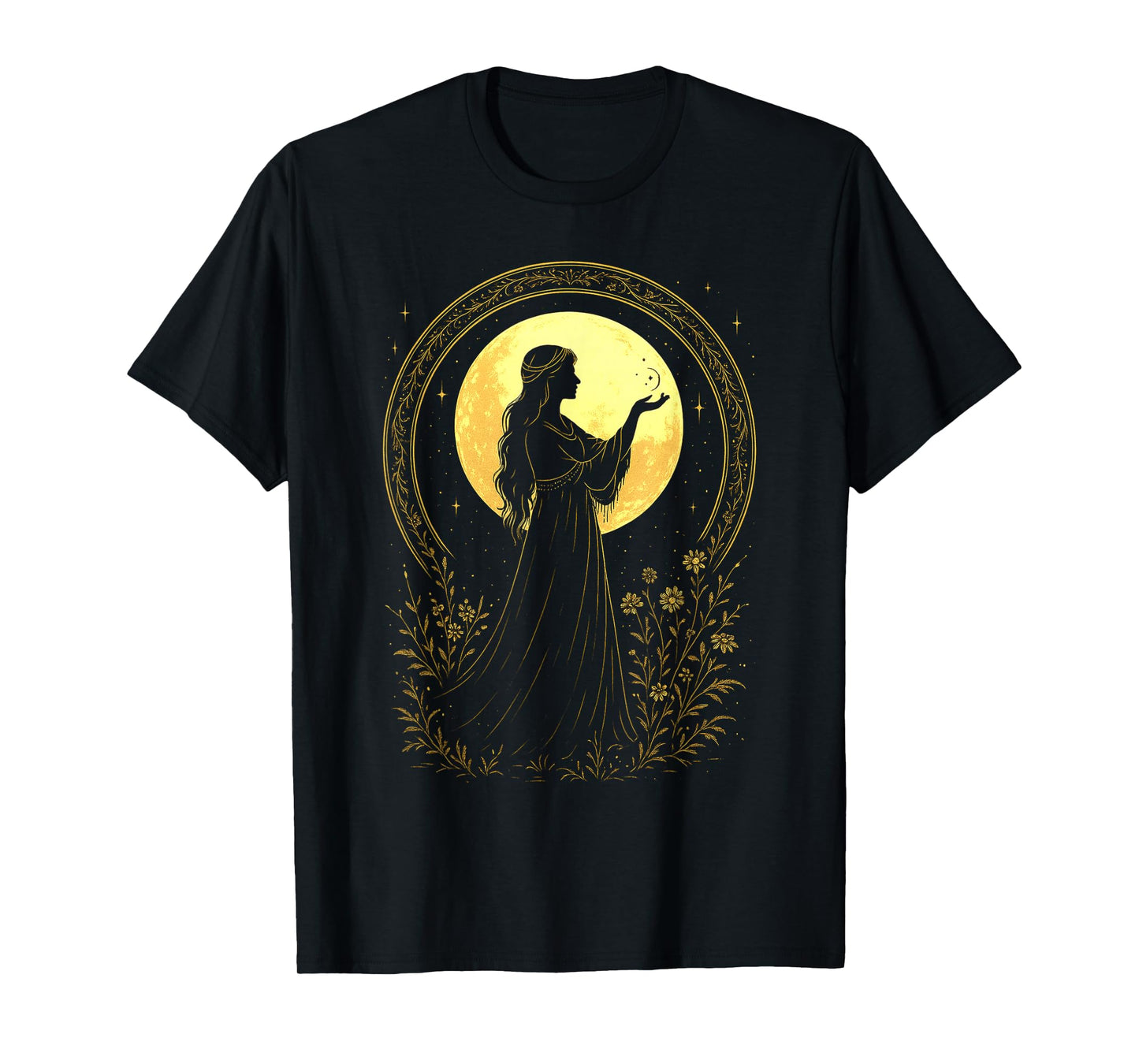 Moon Goddess Celestial Divine Feminine Spiritual Witchy T-Shirt