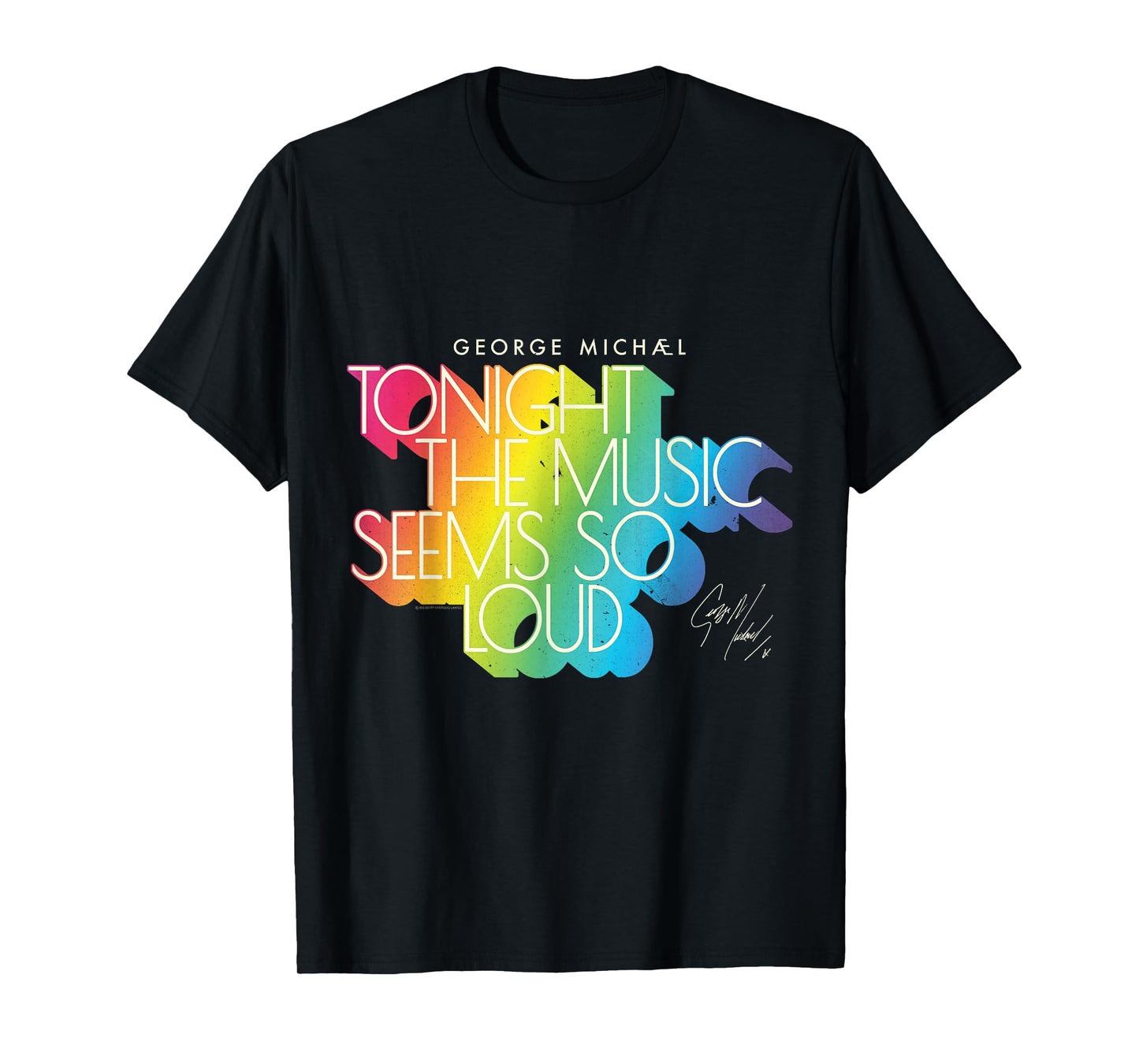 George Michael Tonight the Music Retro Rainbow (Light) T-Shirt