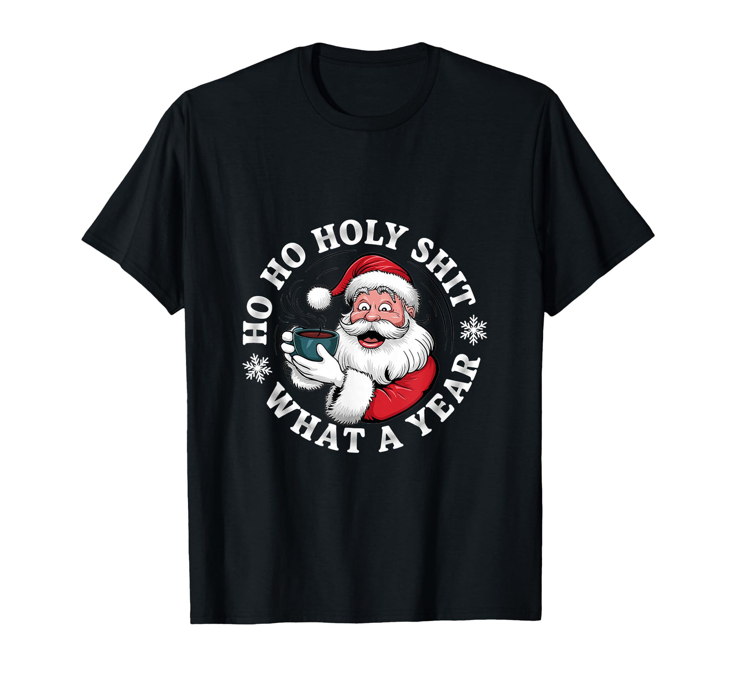 Funny Santa Christmas Coffee Meme Sarcastic Quote Clipart T-Shirt