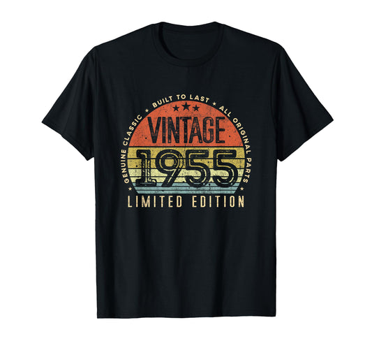 Vintage 1955 Limited Edition Retro Made in 1955 Men Womens T-Shirt