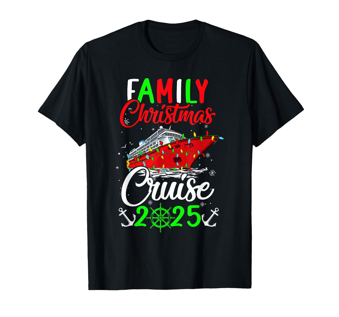 Family Christmas Cruise 2025 Squad Xmas Funny Cruising Lover T-Shirt