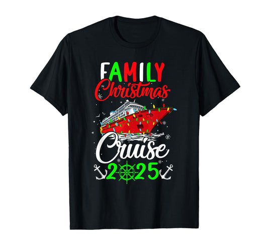 Family Christmas Cruise 2025 Squad Xmas Funny Cruising Lover T-Shirt