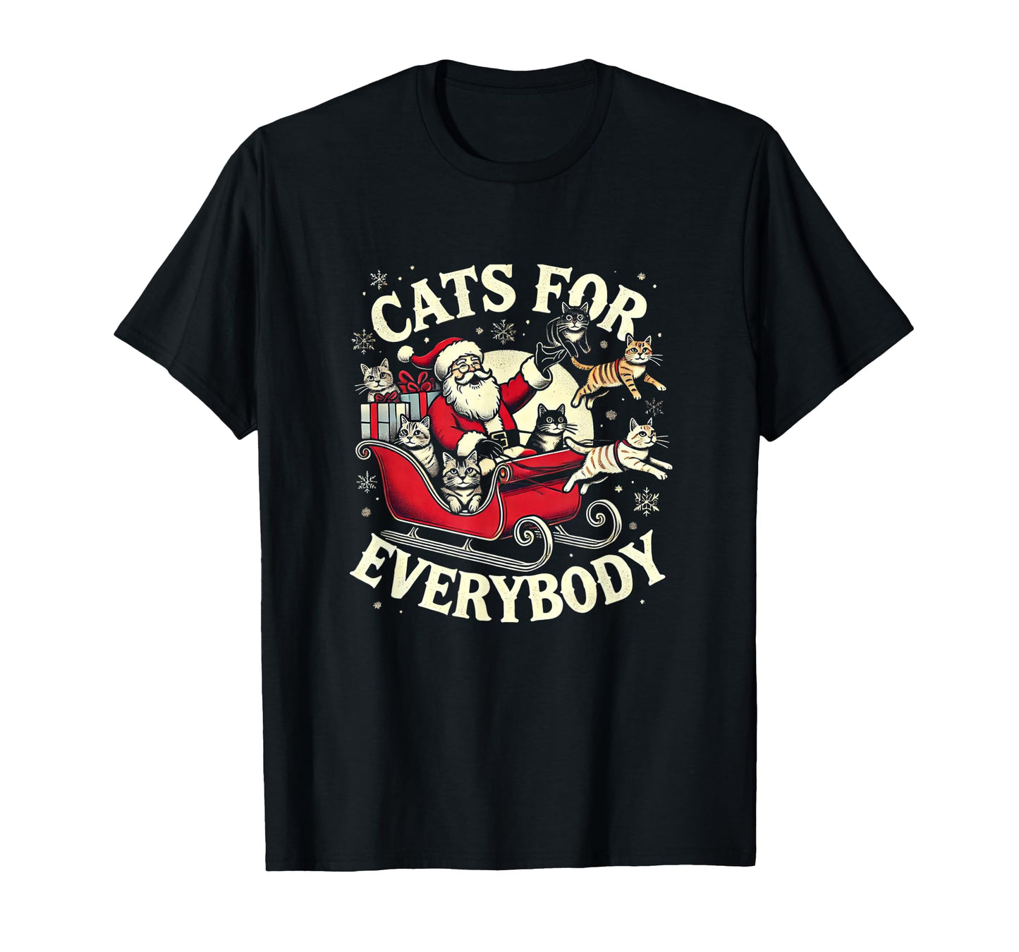 Santa Cat Lover Christmas Cats T-Shirt