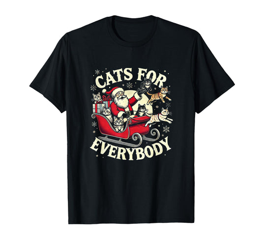 Santa Cat Lover Christmas Cats T-Shirt