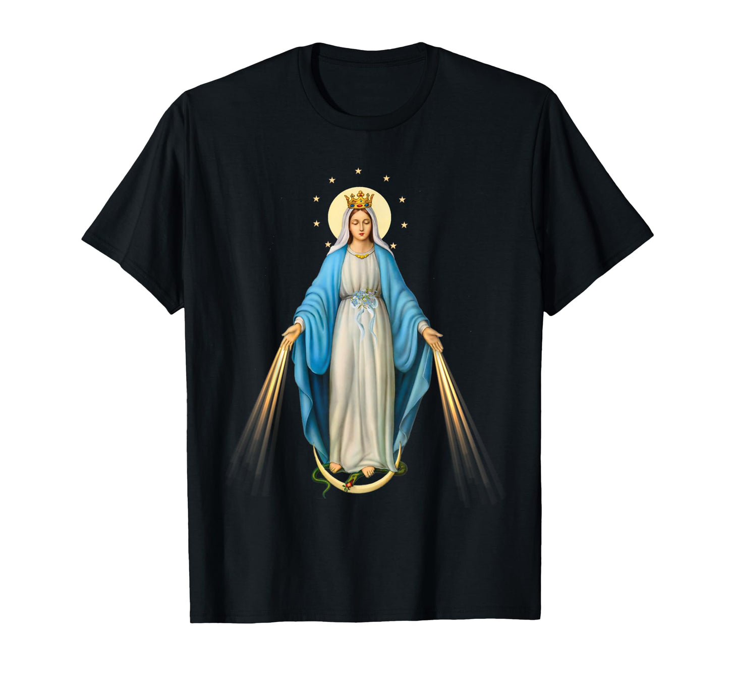 Holy Mother Mary Mother of Jesus Vintage Catholic Art Women T-Shirt