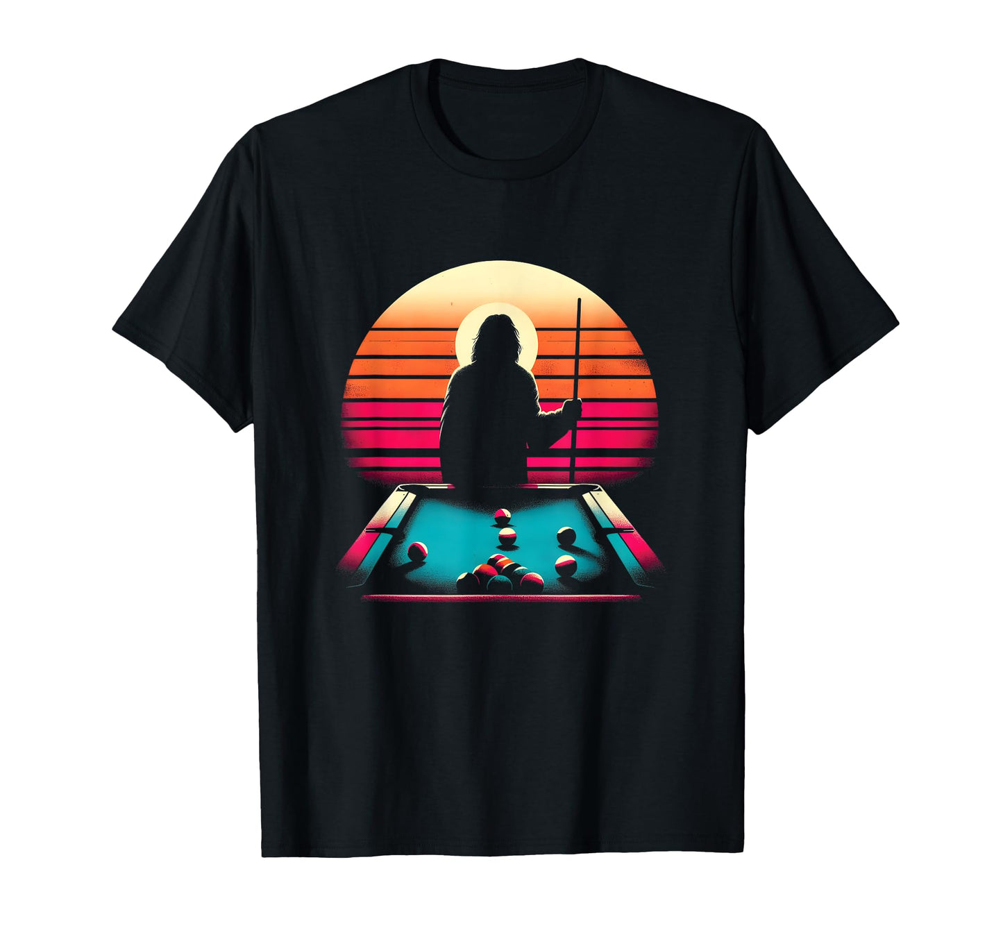 Jesus Playing Pool Billiard - Funny Christian Religious T-Shirt