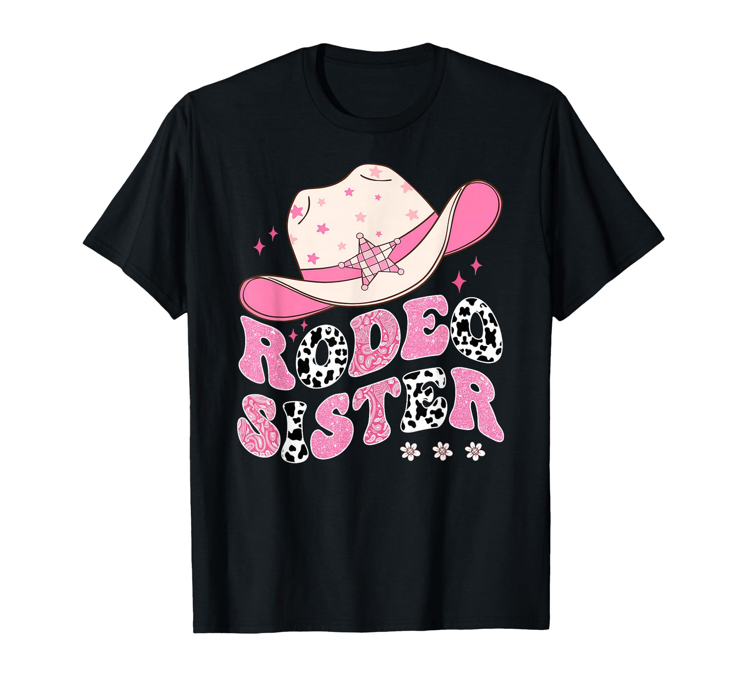 Rodeo Sister Pink CowGirl 1St Birthday Family Matching T-Shirt