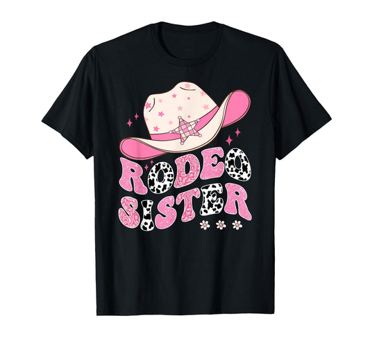 Rodeo Sister Pink CowGirl 1St Birthday Family Matching T-Shirt