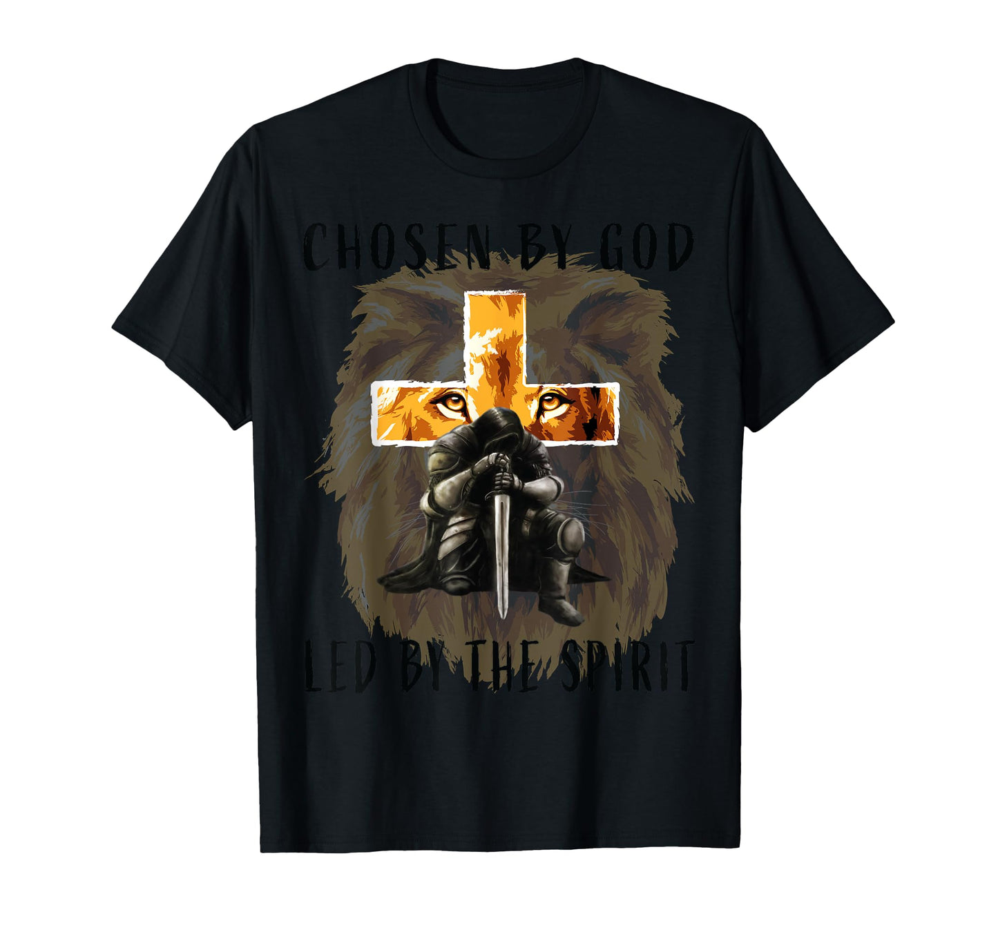 Chosen by God Led by the Holy Spirit Christian Religious Men T-Shirt