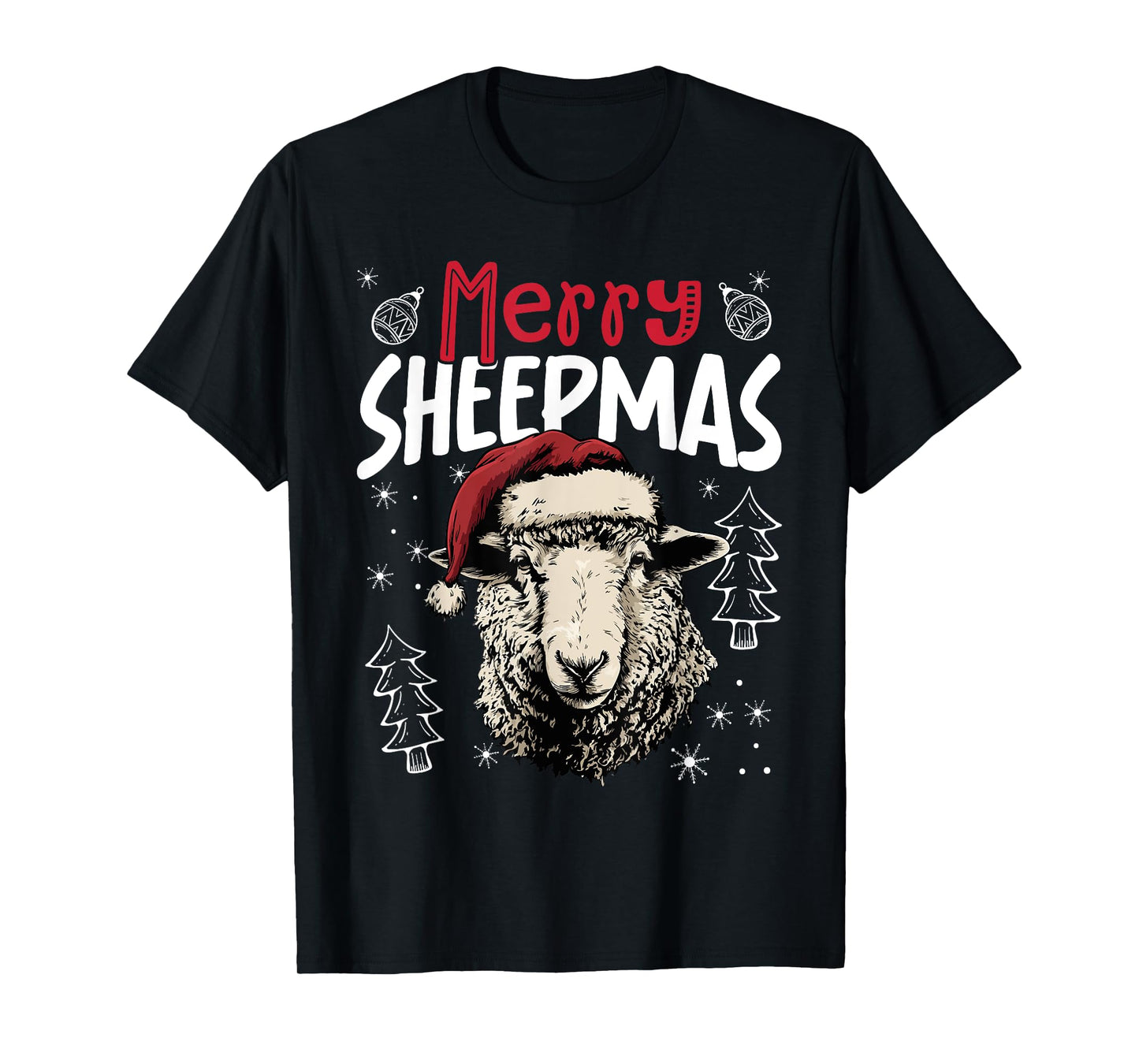 Merry Sheepmas Funny Christmas Sheep T-Shirt