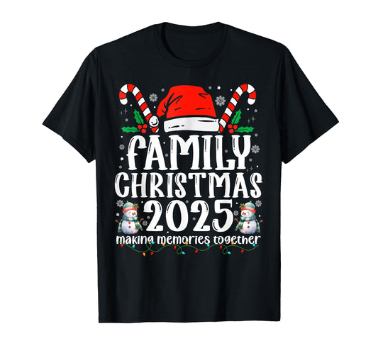 Family Christmas 2025 Santa Hat Squad Matching Group Xmas T-Shirt