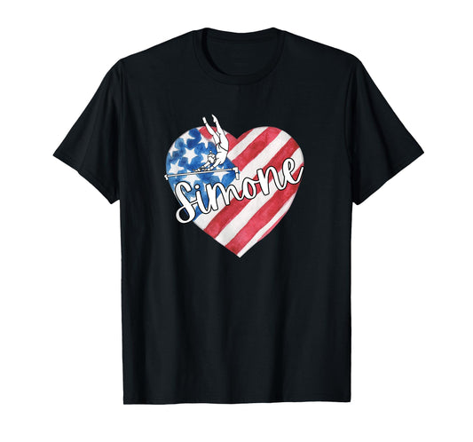 Simone T American Flag Swappable For Men and Women T-Shirt