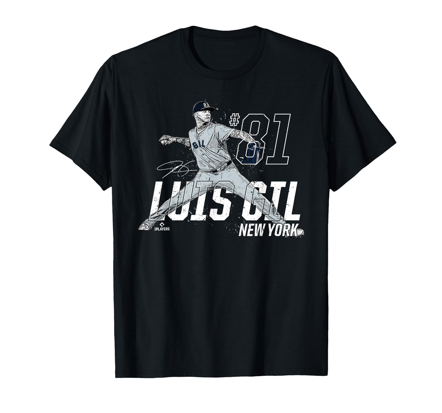 Dynamic Pose Luis Gil New York Baseball MLBPA T-Shirt