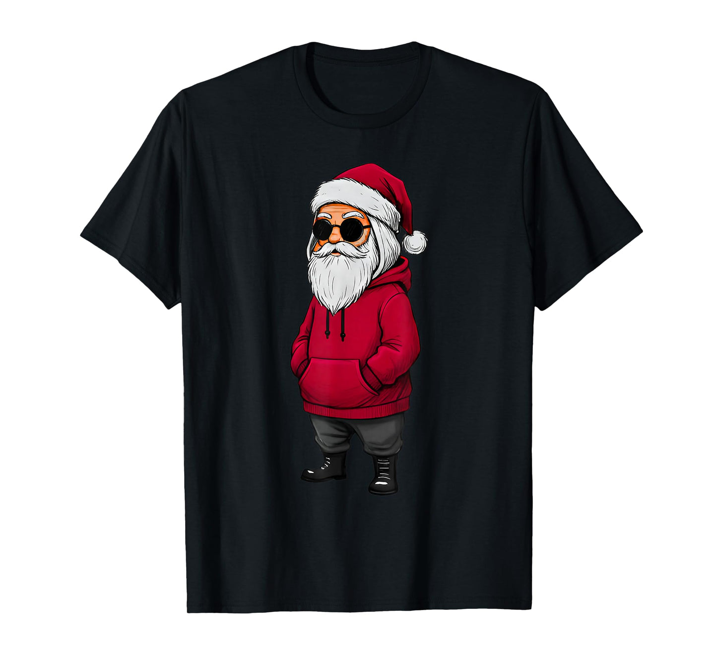 Santa Face with Sunglasses Christmas for Boys Men Kids T-Shirt