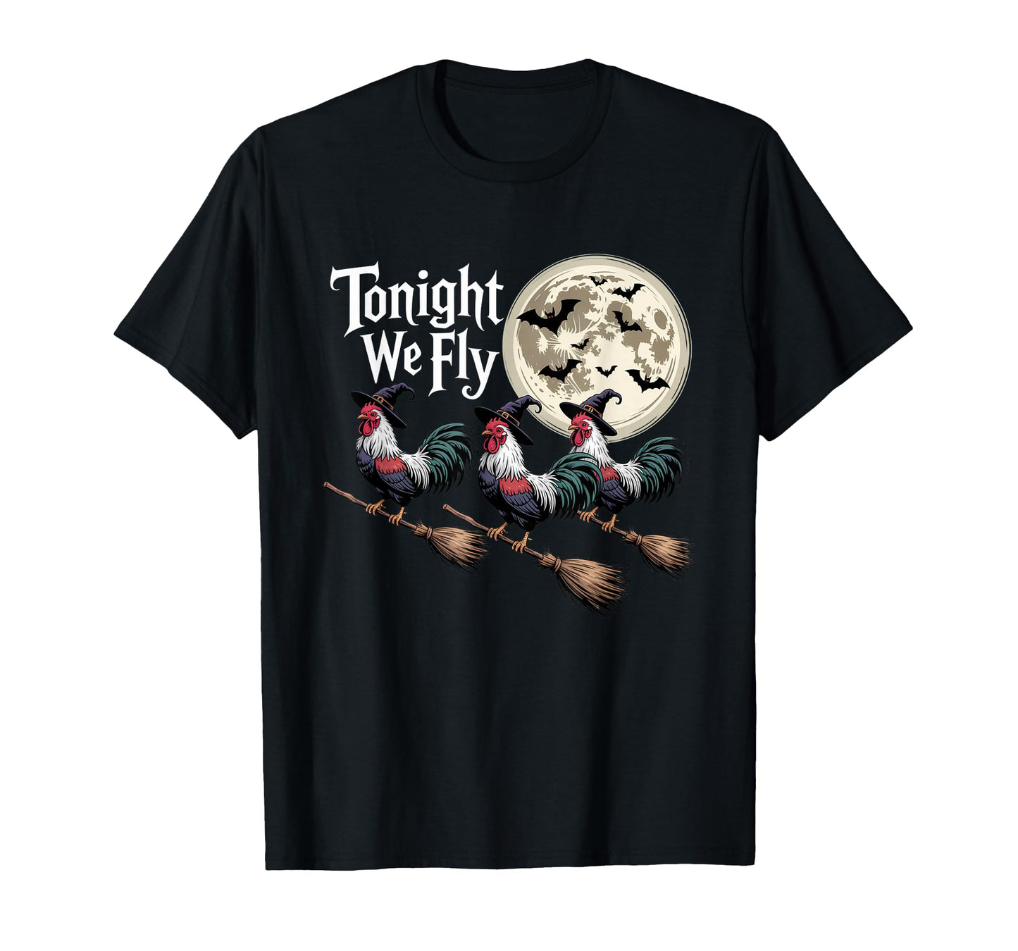 Tonight We Fly Funny Chicken Halloween Costume Spooky Season T-Shirt