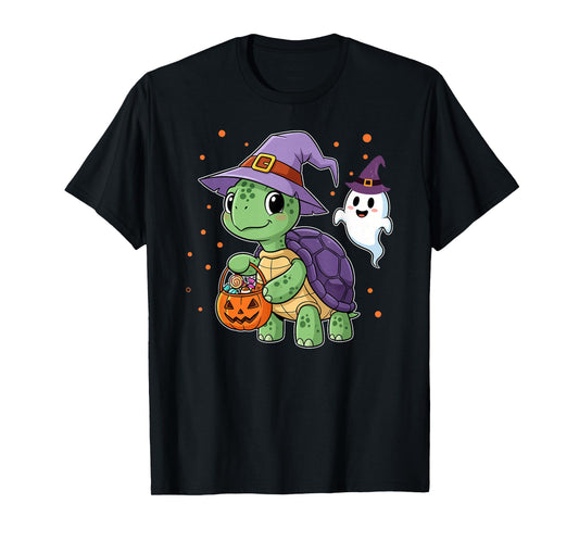 Cute Witch Turtle Halloween T-Shirt