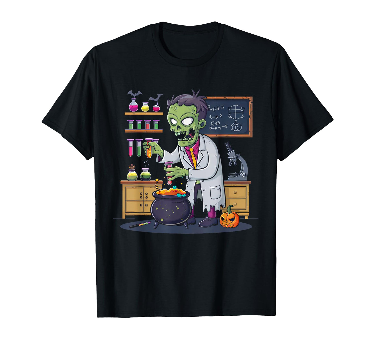 Science Teacher Halloween Shirt Zombie Chemistry Scientist T-Shirt