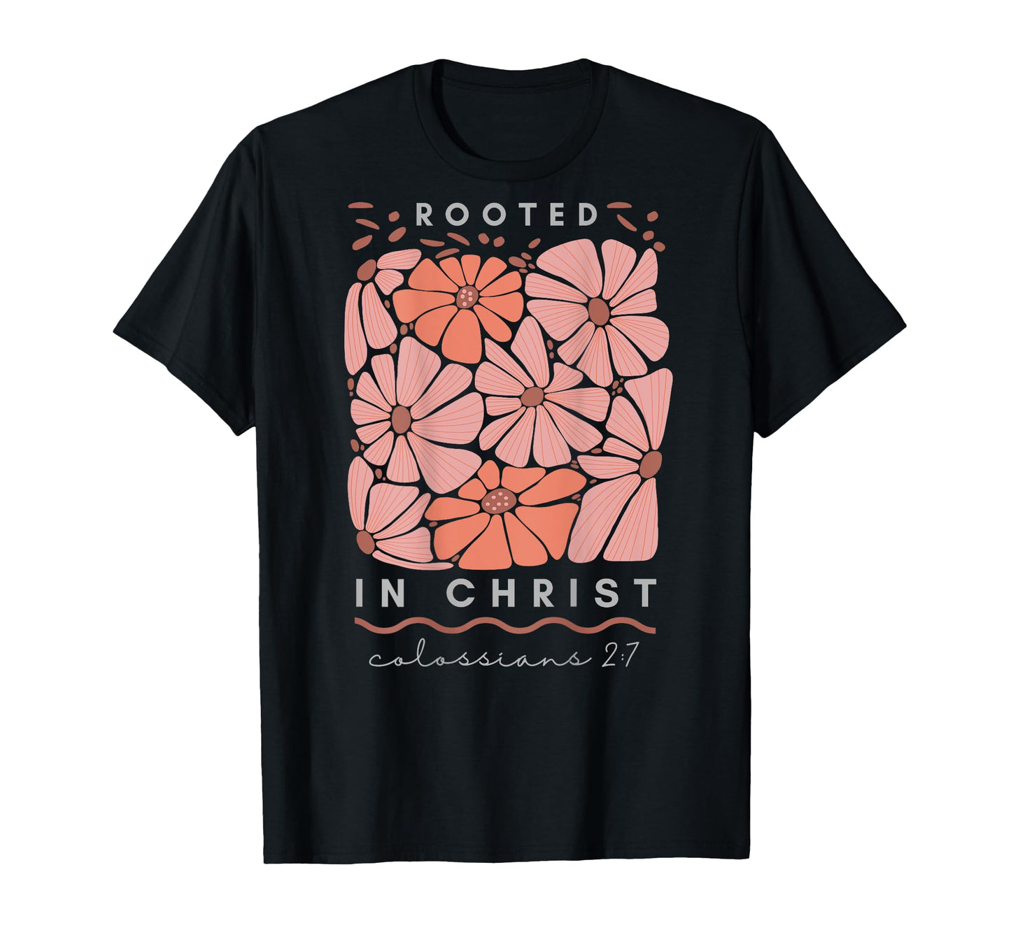 Colossians 2:7 Roots in Christ Scripture Christian Vintage T-Shirt